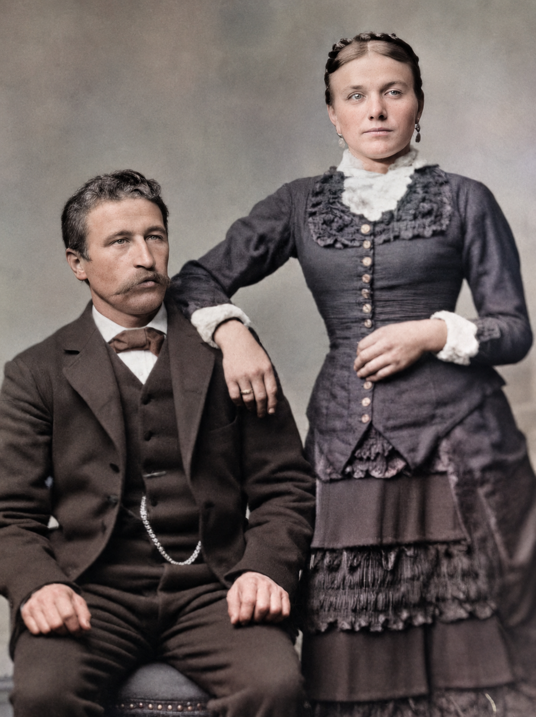 August Breetzke and Emilie Genrich, Cuming, Nebraska, 1876