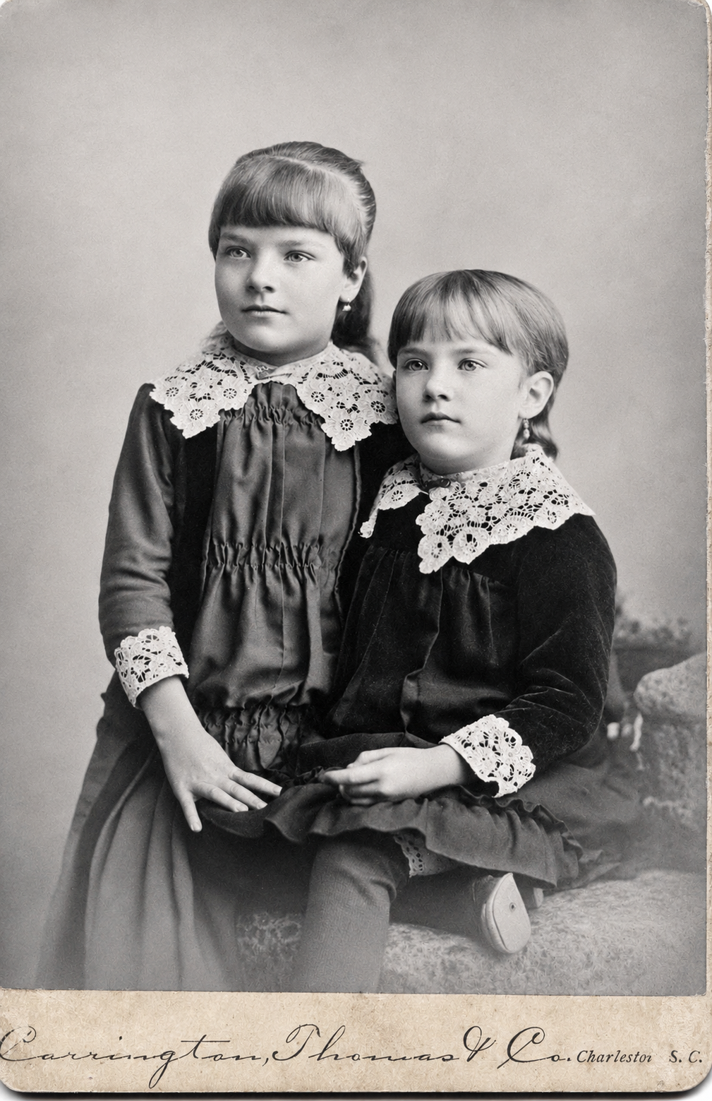 Edith Elizabeth and Alice Emily Tiedeman, Carrington, Thomas & Co., Charleston
