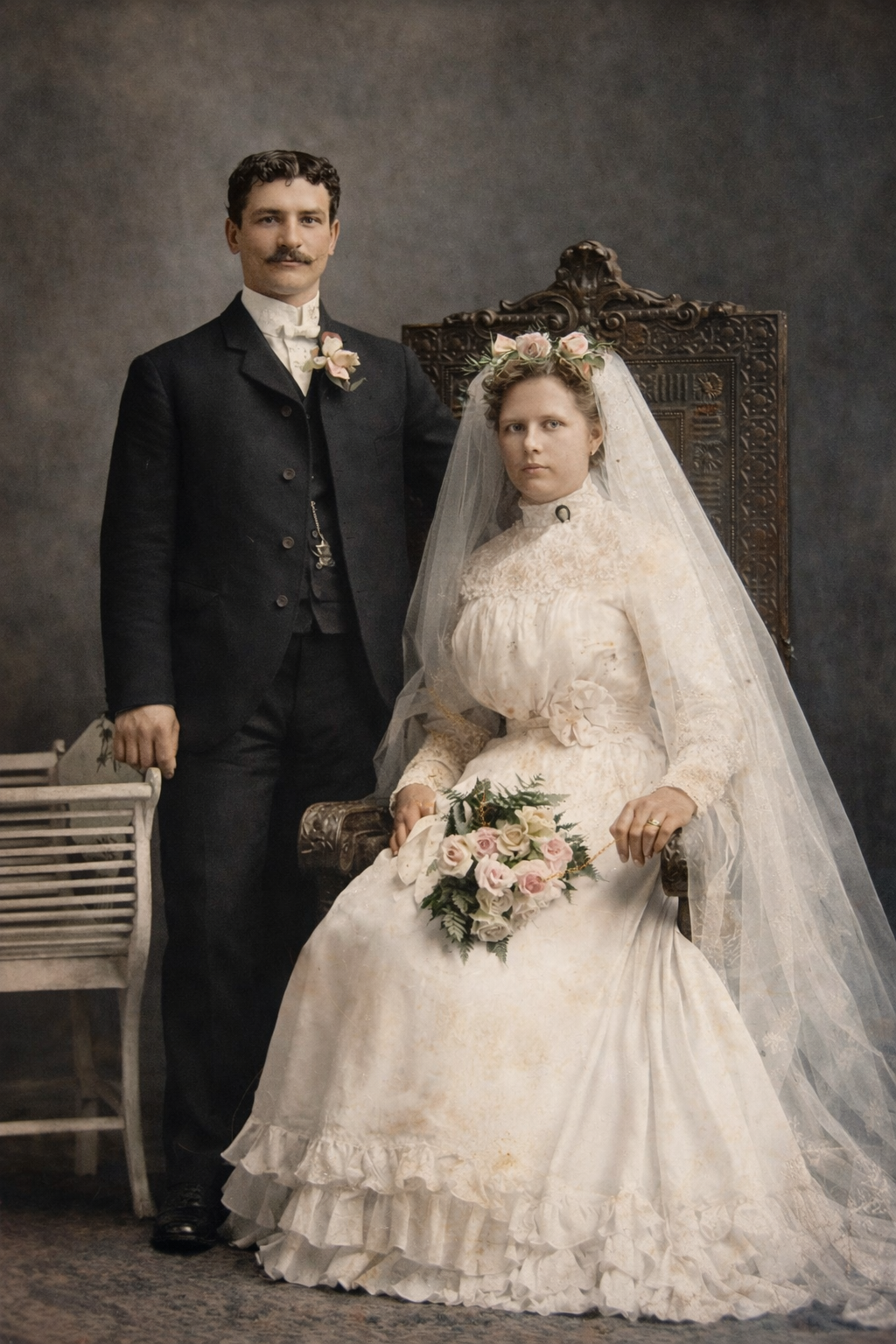 Ledebuhr-Laske marriage, Chicago, Illinois, 1904