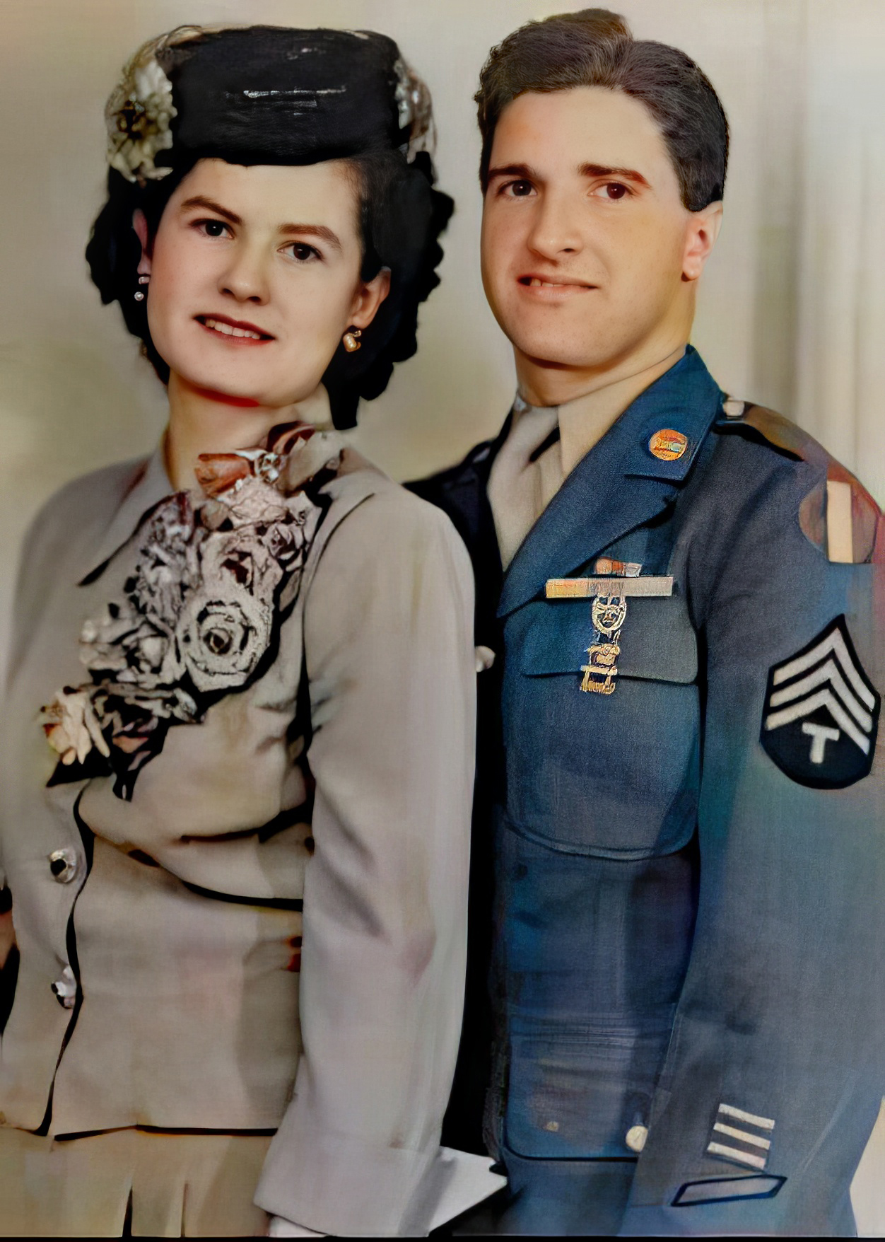 Everett Alva Zumbrun and bride Alice Louise Burris, married in Red Lodge, Montana.
