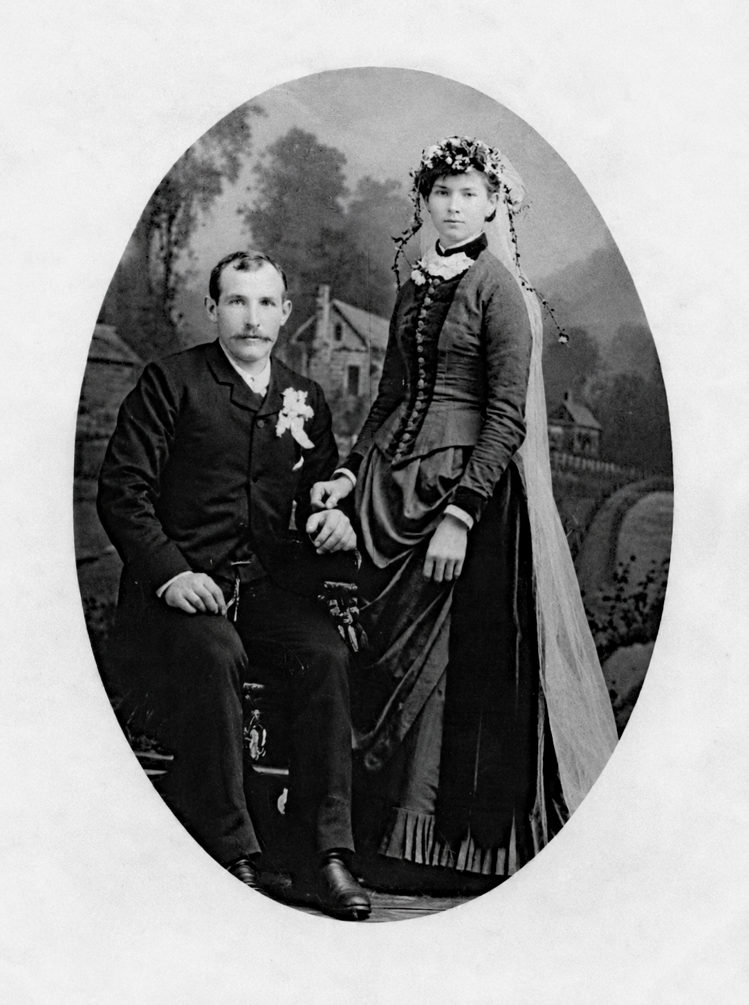 Friedrich Hermann Kruschke and Elisabetha Wienand, wedding, Eau Claire WI