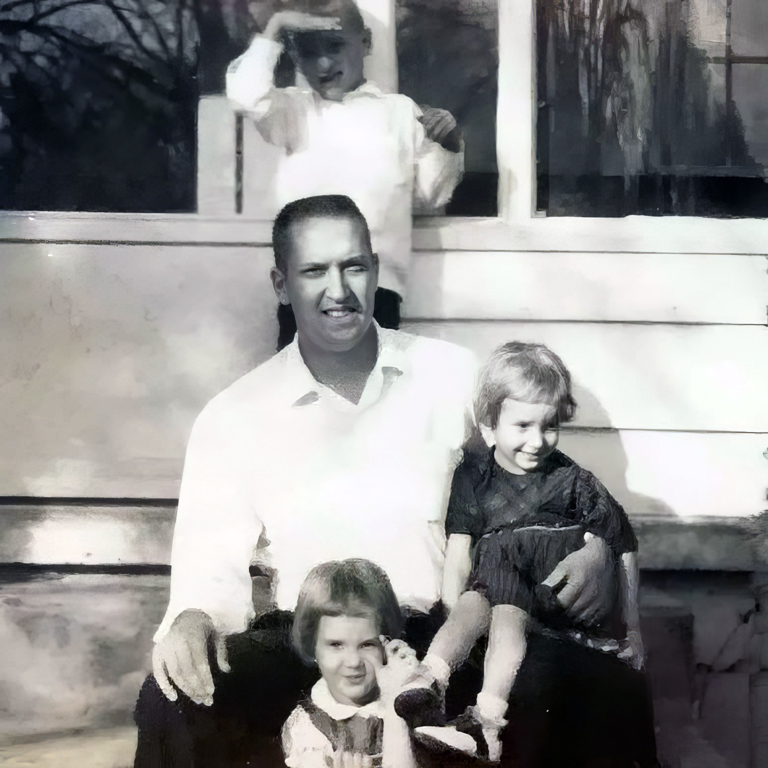 Gene bruns and three of his children: Brett, Vicki, Kathy, Kansas City