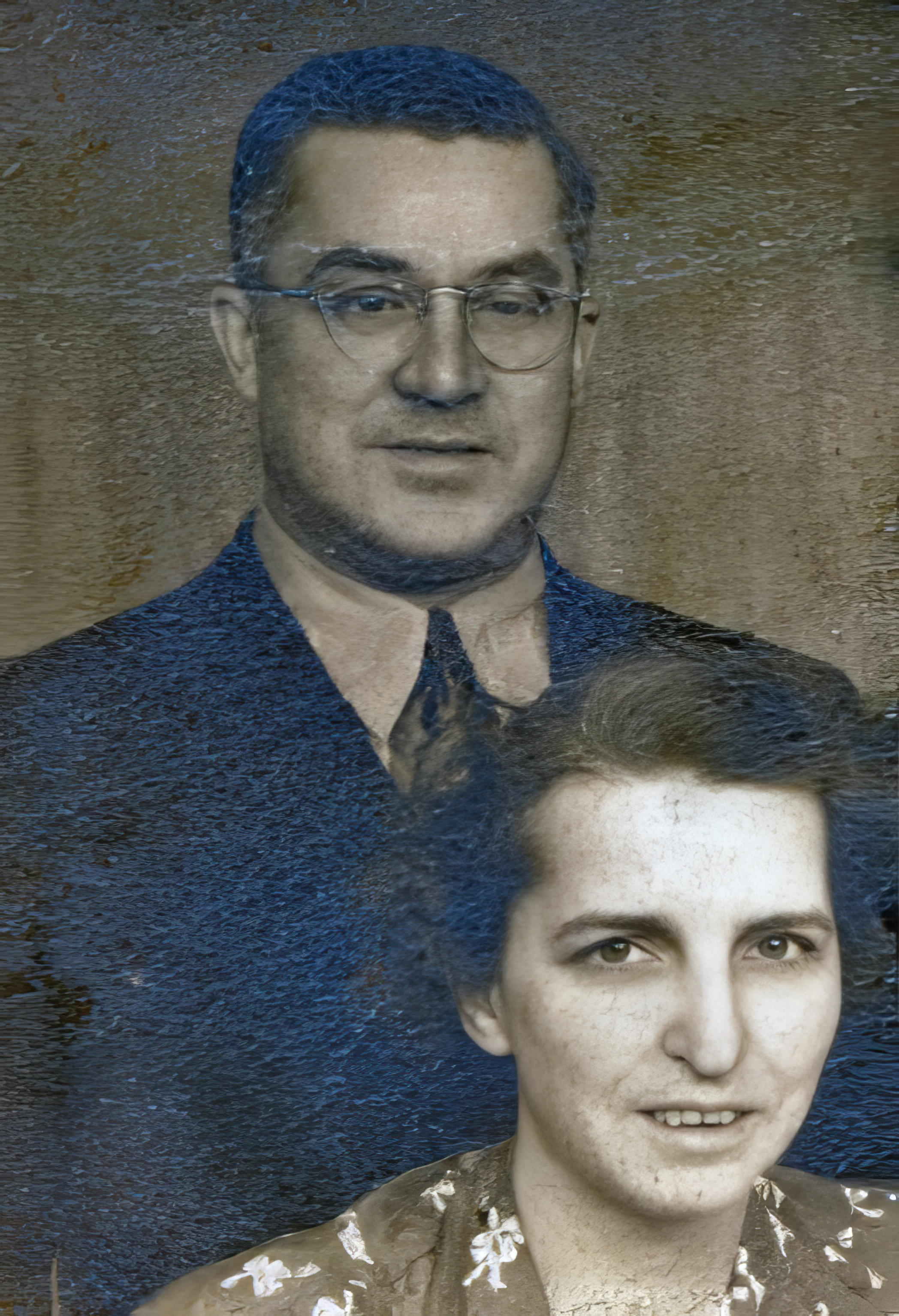 George Jatho and wife Ruth Shallanberger Jatho, studio portrait, Chicago.