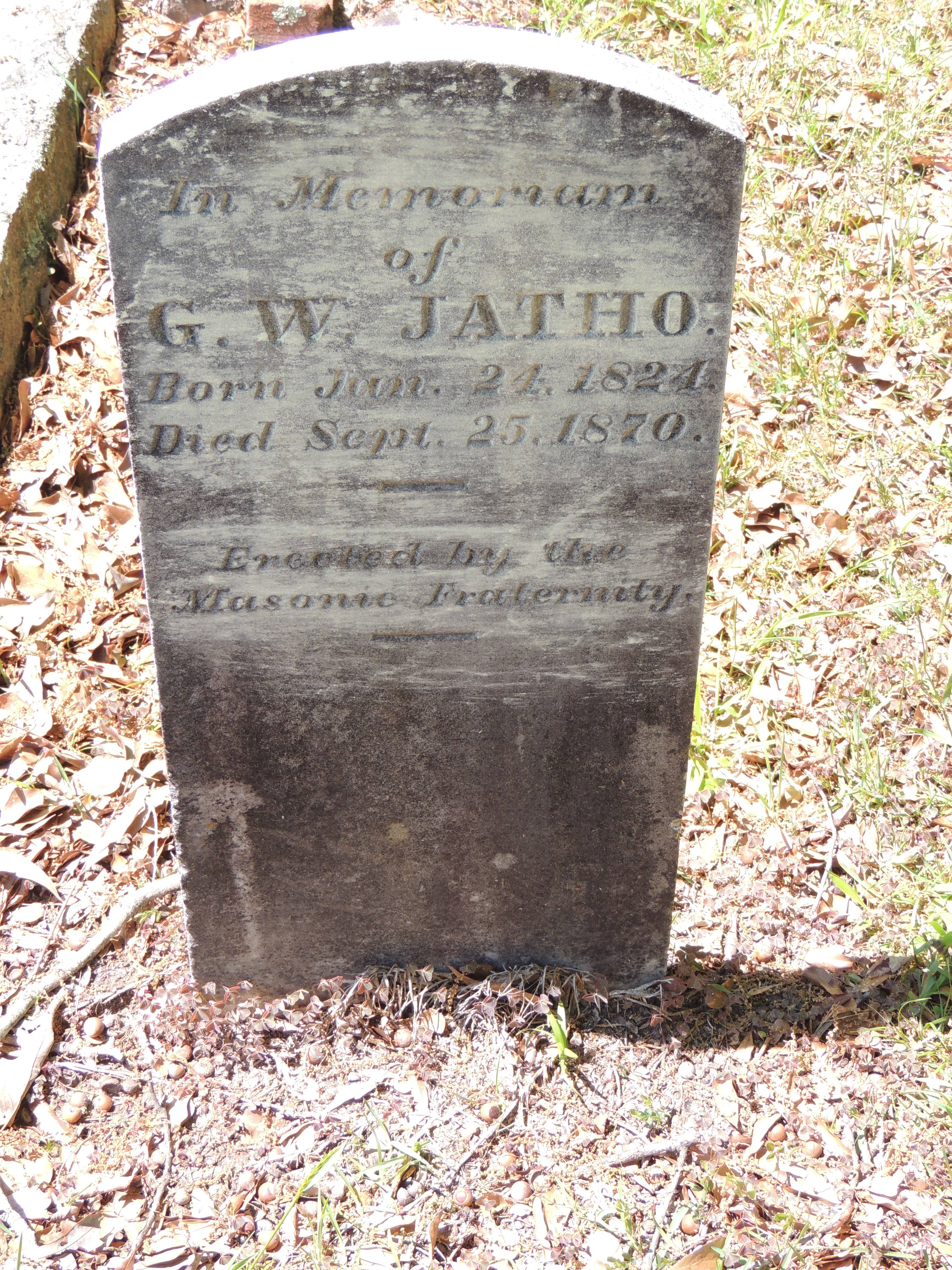 G.W. Jatho grave marker