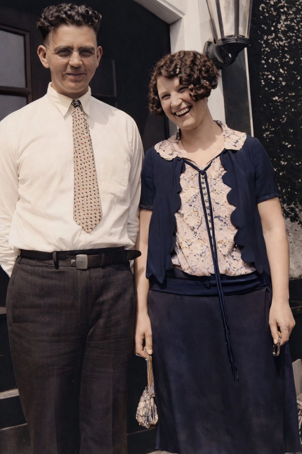 Harold Collins and Evelyn Collins Justin, Chicago about 1929