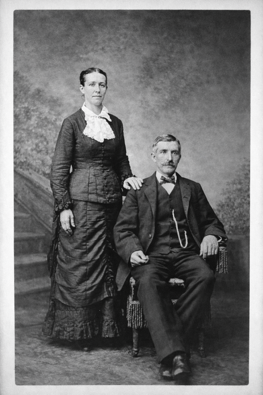 Margaret A. Burke Burrill and James Burrill, circa 1878, Illinois