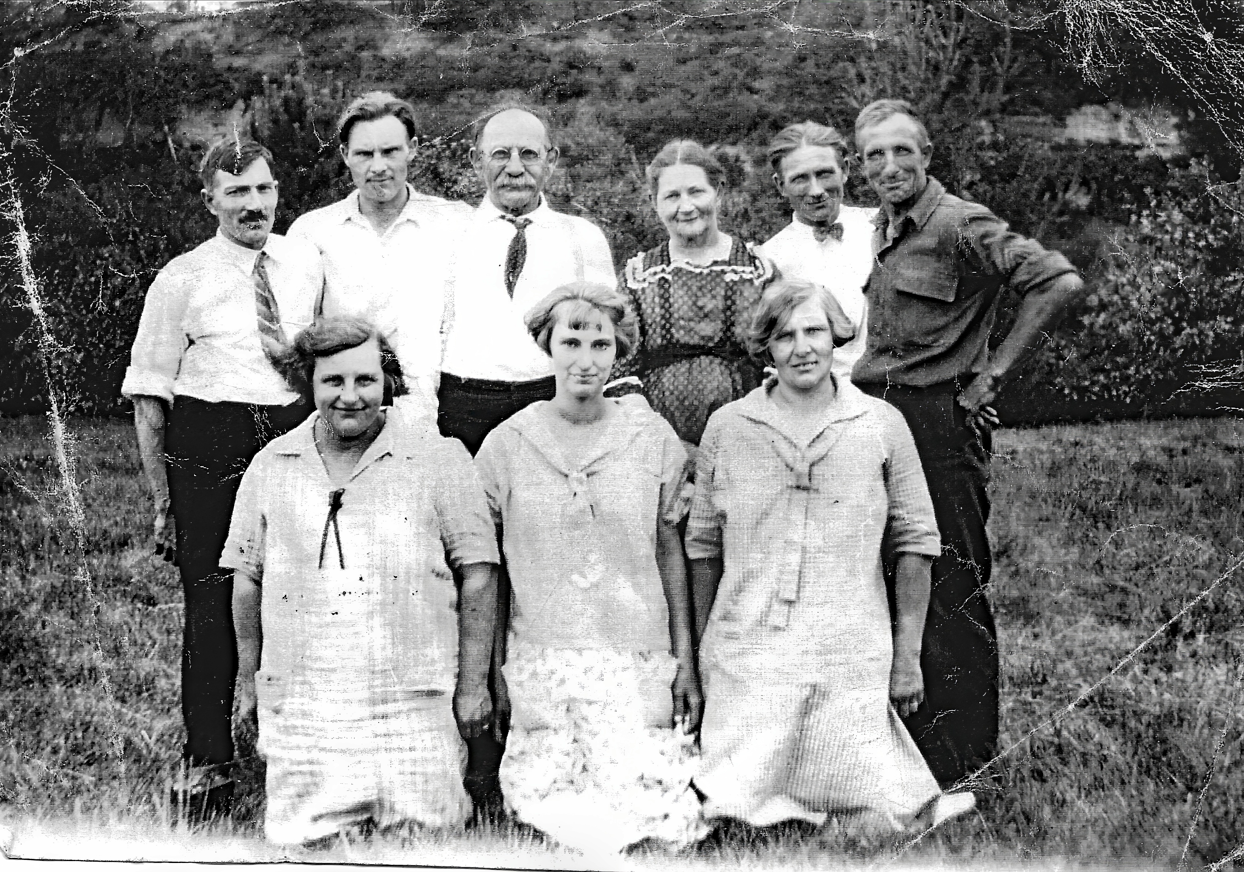 The Kruschke family, parents and their grown children, Eau Claire, Wisconsin.