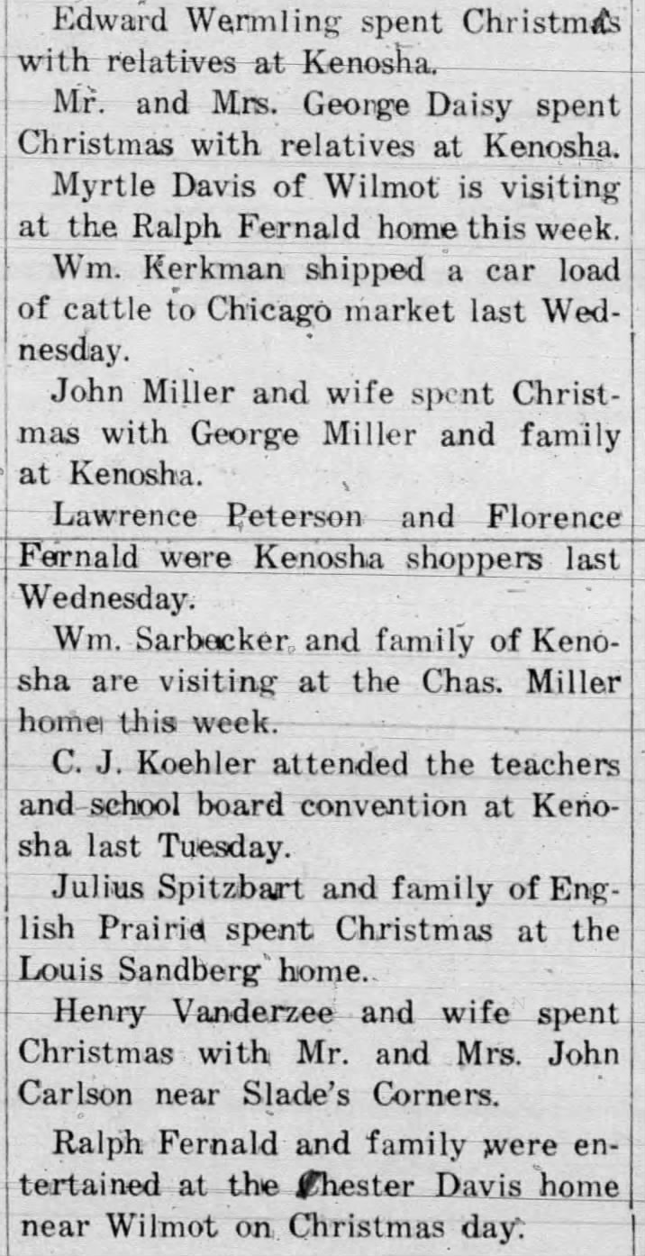 Kenosha shoppers, Burlington Free Press, 29 Dec 1921