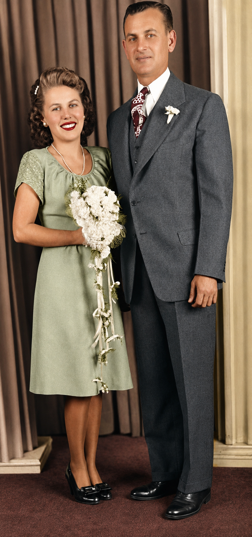 Skiba-Bruns wedding, 1945