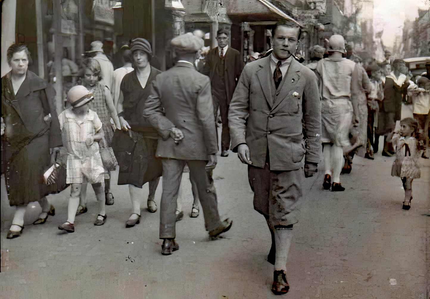 Ludwig Dressel photographed on a street in Saarbrücken, Germany.
