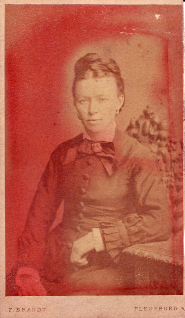 Magretta Petersen photo, F. Brandt imprint ca. 1872
