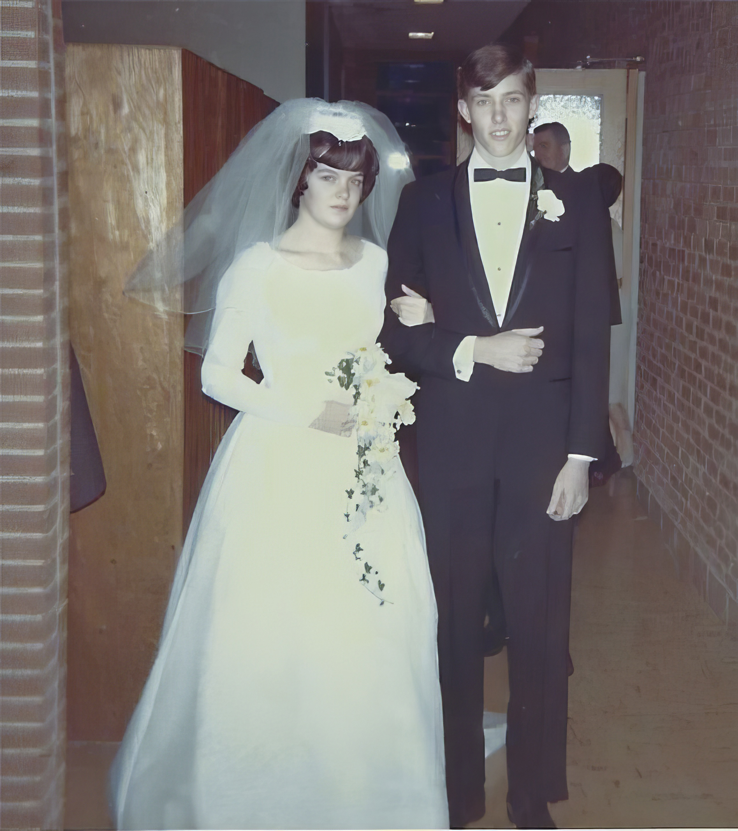 Nancy Lorraine Taff and Clifford Jack Bruns, married in Independence, Missouri.