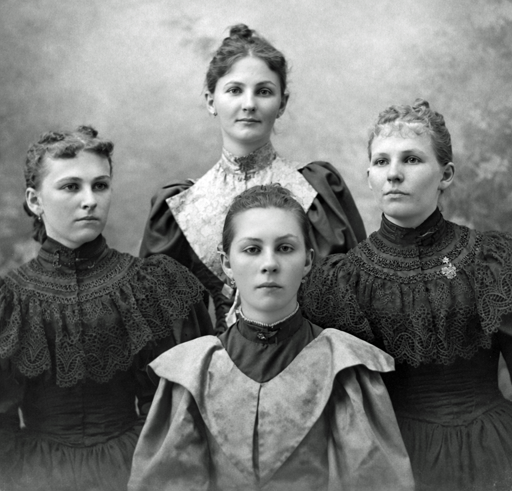 The Nolting sisters, clockwise from top: Lydia, Louise, Minnie, Matilda Nolting