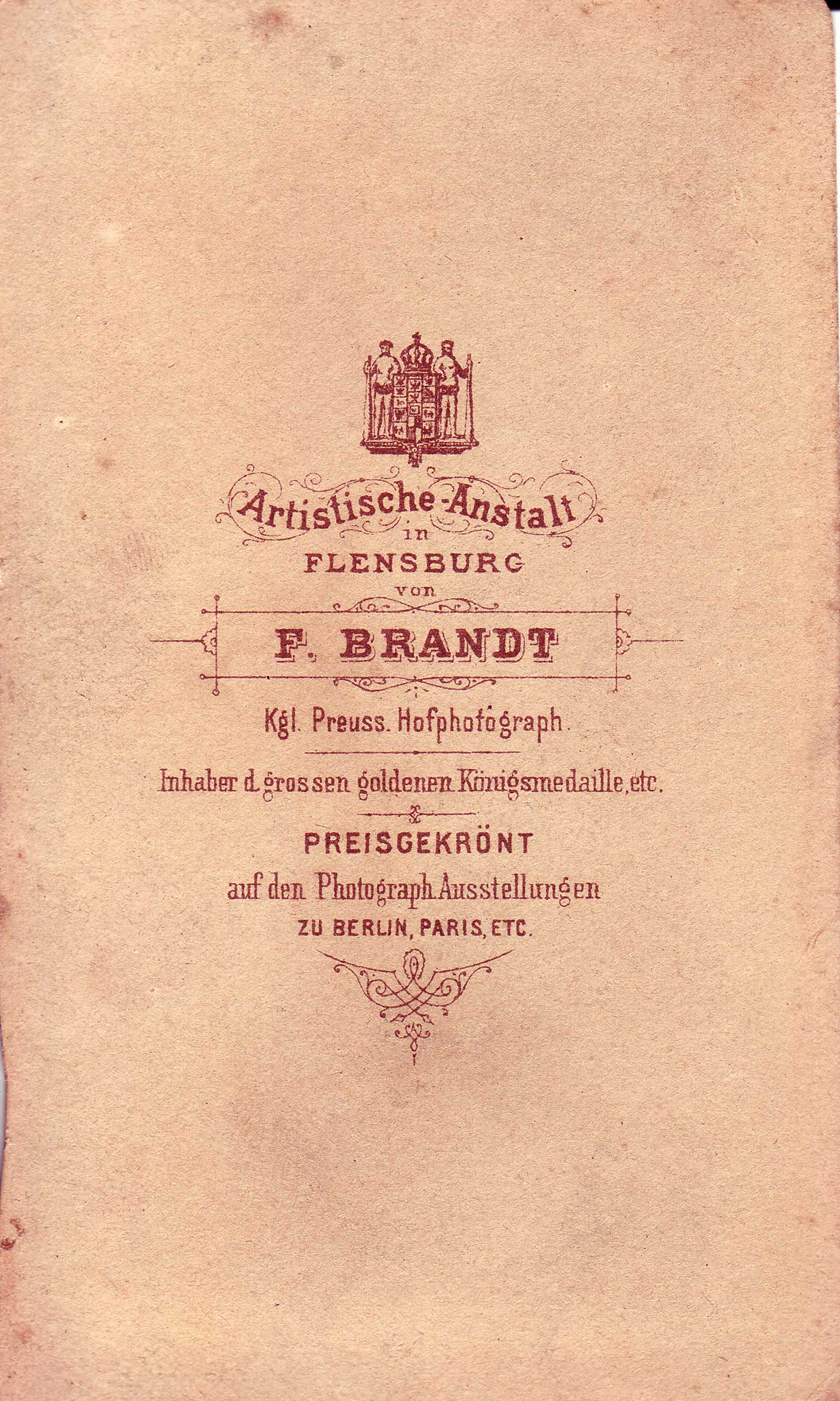 Reverse photo, F. Brandt imprint ca. 1872