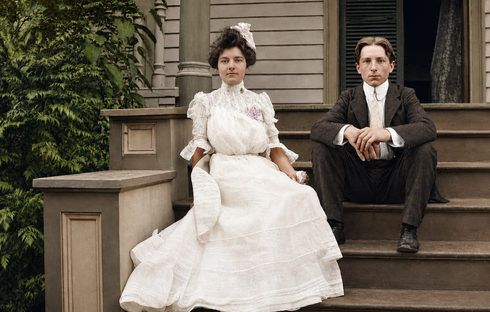 Edith Tiedeman and Robert Samuel Tiedeman, c. 1902, Charleston