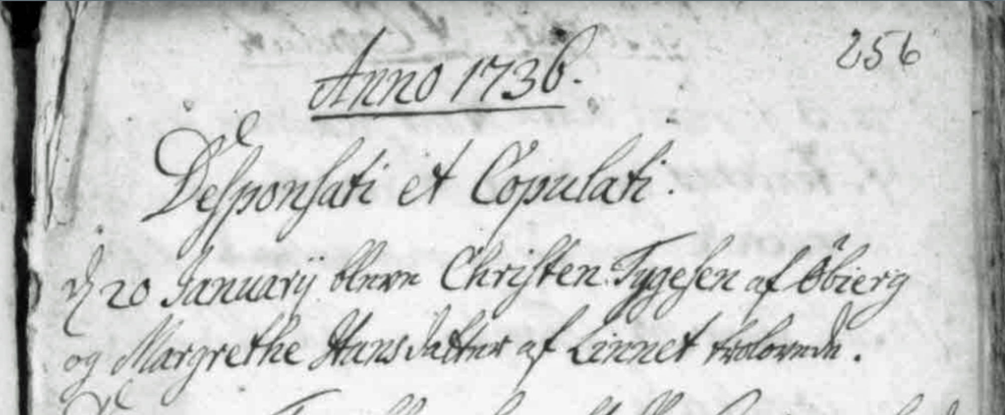 Tyggesen-Hansdattermarriage 1736
