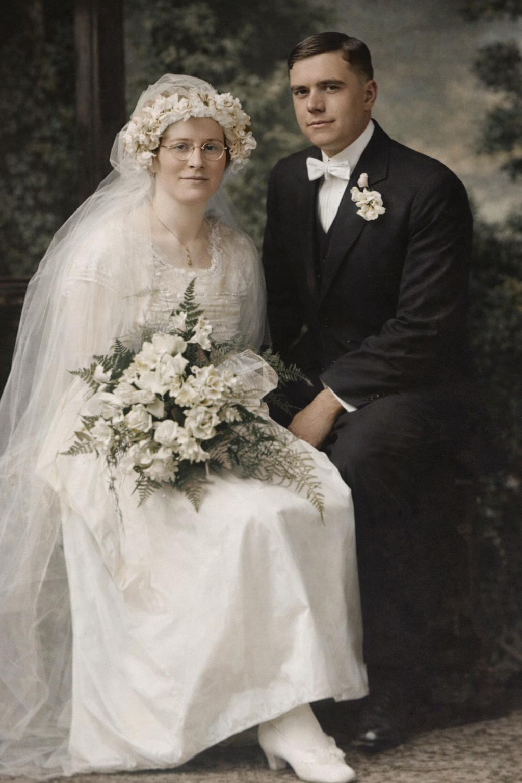 Walter Petersen and Celestia Bray, 1917, Kenosha WI